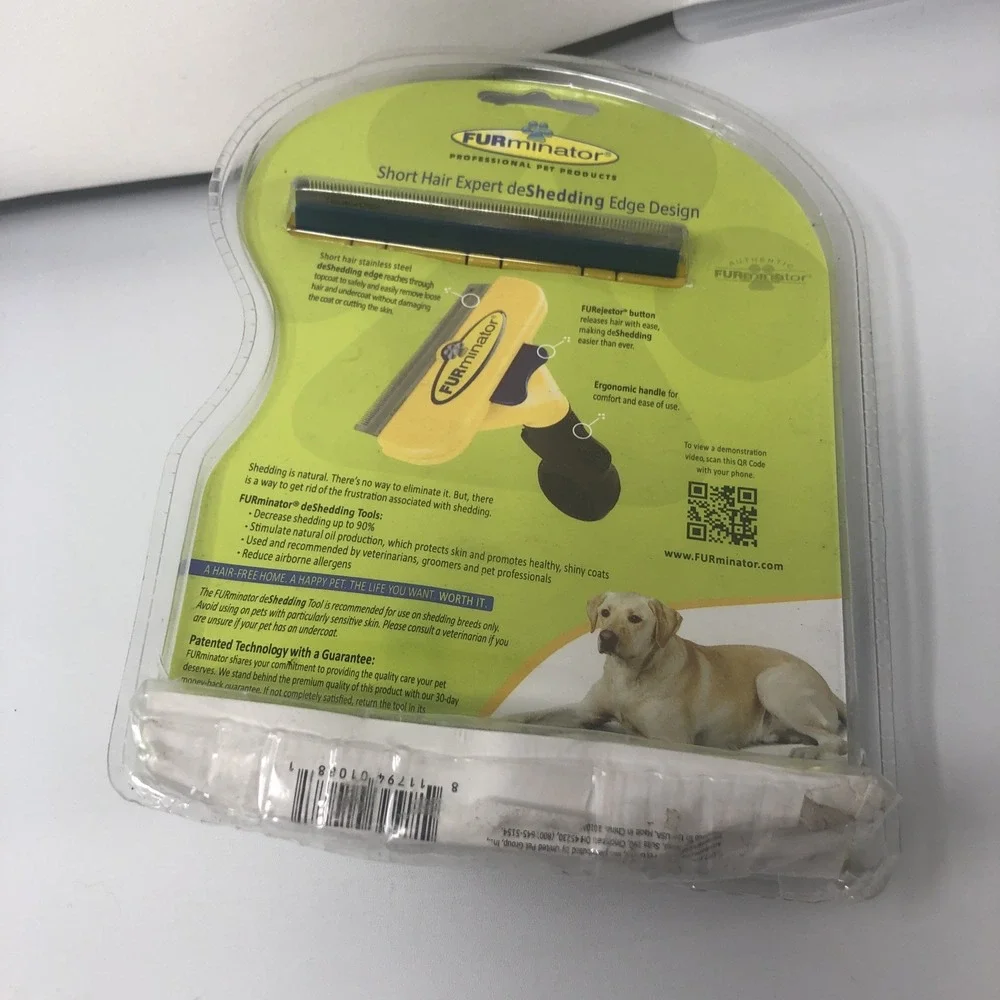 SOLD FURminator deShedding Tool with 4 Edge for Large Dogs 51-90 Lb Short Hair - Picture 4 of 7